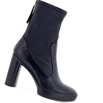 Women's Ecco Shape Sculpted Motion 75 Stretchy Mid-cut Ankle Boots Black | SG 38QMA